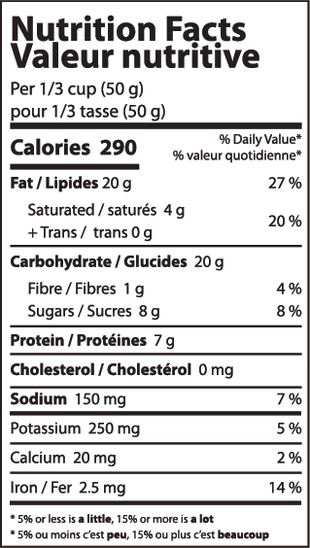 Nutrition info