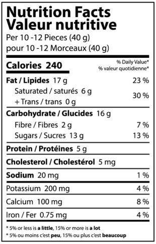 Nutrition info