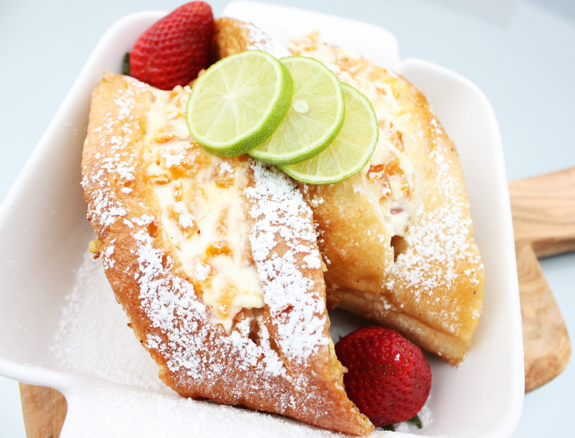 Apricot Cream Cheese Filled French Toast