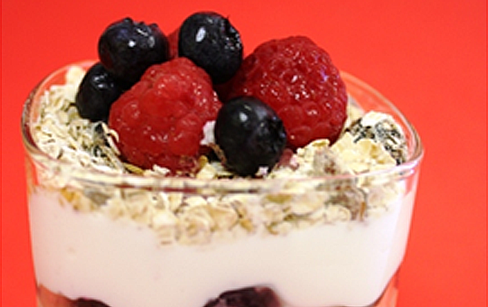 Goji Omega Boost Parfait with Greek Yogurt and Pistachios